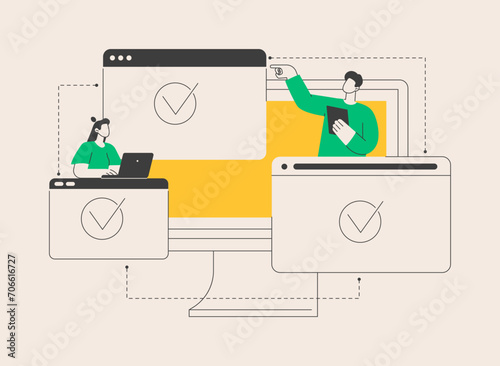 Cross-browser compatibility abstract concept vector illustration.