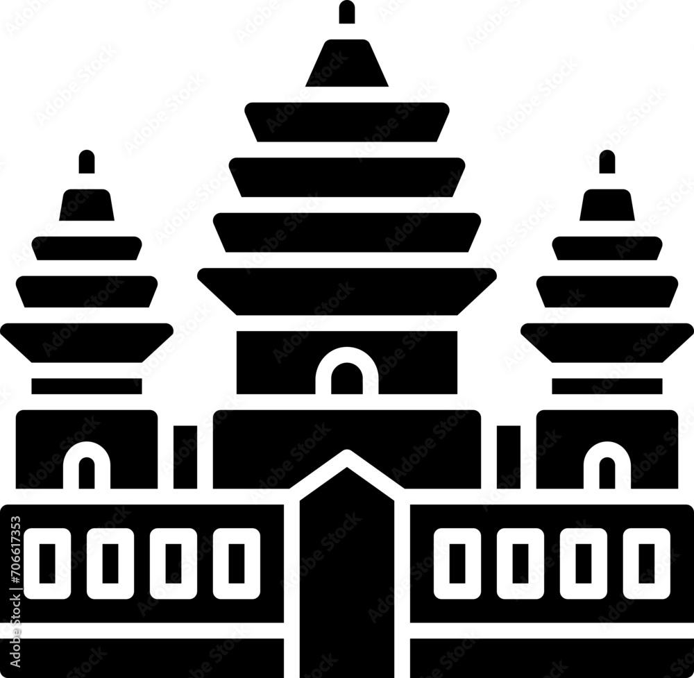 Naklejka premium Angkor wat icon