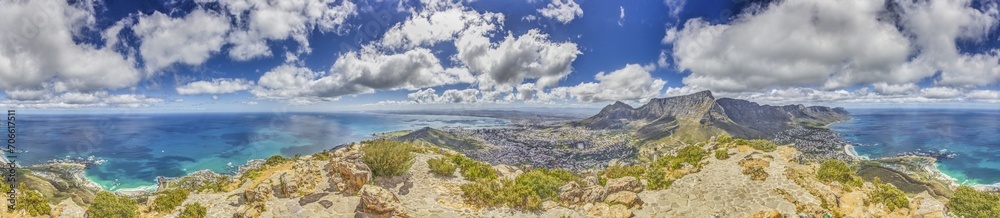 Panoramic picture of Cape Town taken from Lions Head mountain Panoramic picture of Cape Town taken from Lions Head mountain