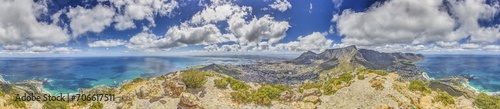 Panoramic picture of Cape Town taken from Lions Head mountain