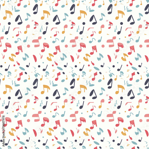 Musical notes seamless pattern. Can be used for gift wrapping, wallpaper, background