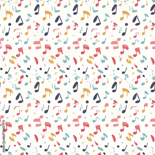 Musical notes seamless pattern. Can be used for gift wrapping, wallpaper, background