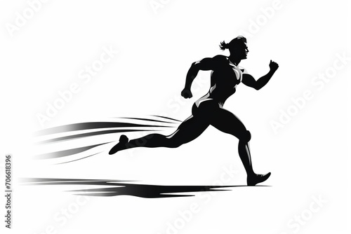 silhouette of a person running