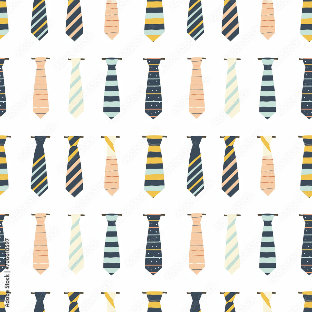 Fathers Day ties seamless pattern. Can be used for gift wrapping, wallpaper, background Fathers Day ties seamless pattern. Can be used for gift wrapping, wallpaper, background