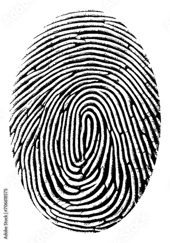 fingerprint isolated on transparent background