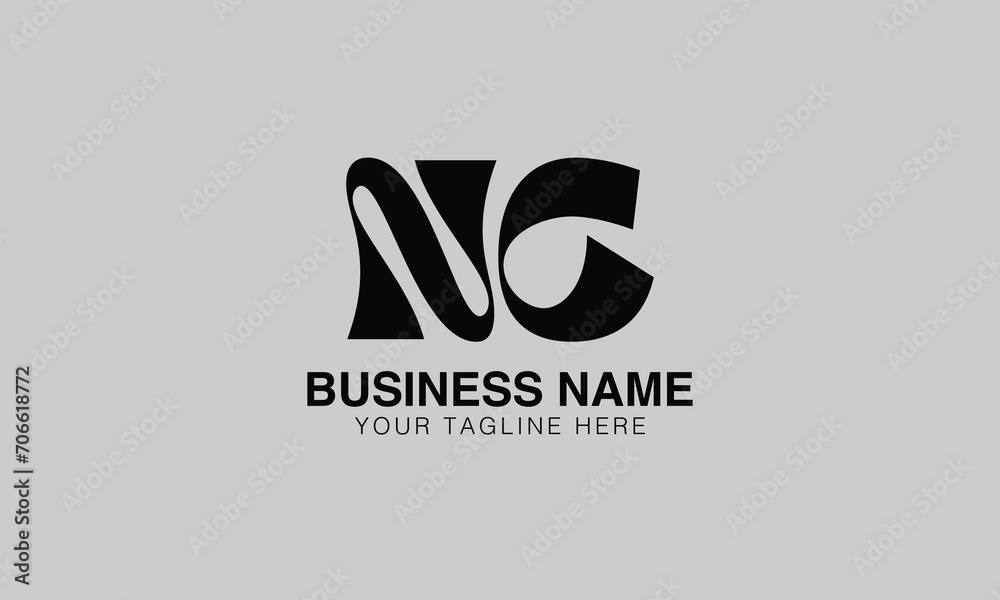 NC N nc initial logo | initial based abstract modern minimal creative logo, vector template image. luxury logotype logo, real estate homie logo. typography logo. initials logo NC N nc initial logo | initial based abstract modern minimal creative logo, vector template image. luxury logotype logo, real estate homie logo. typography logo. initials logo