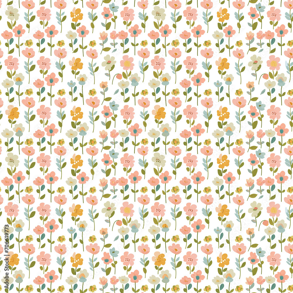Mothers Day flowers seamless pattern. Can be used for gift wrapping, wallpaper, background Mothers Day flowers seamless pattern. Can be used for gift wrapping, wallpaper, background