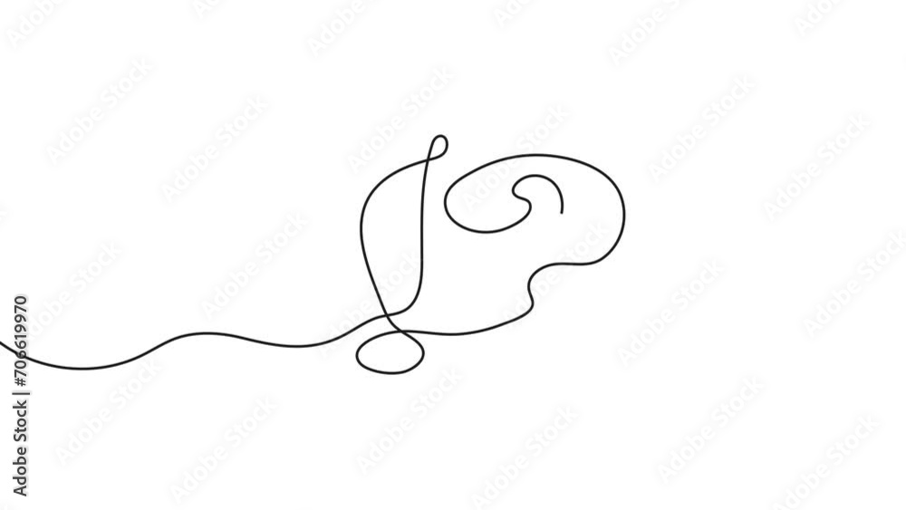 Questions marks in continuous line style. Question mark continuous line art motion. FAQ concept video.