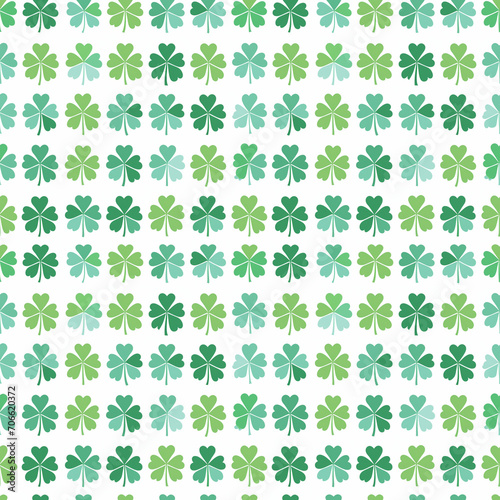 St. Patricks Day shamrocks seamless pattern. Can be used for gift wrapping, wallpaper, background