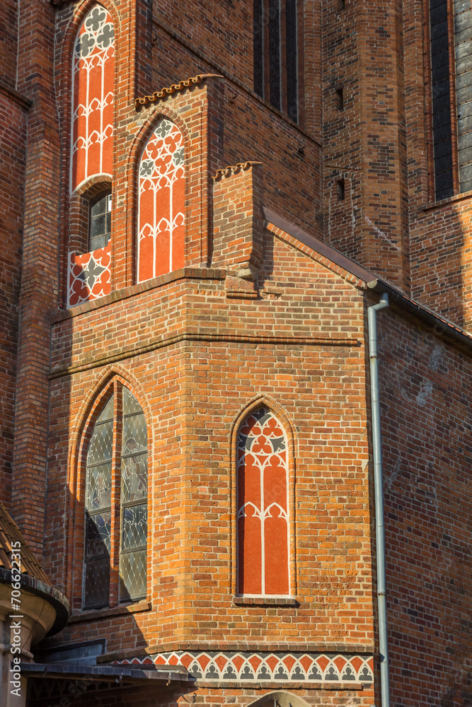 Decorations of the historic St. Mary church in Torun, Poland
