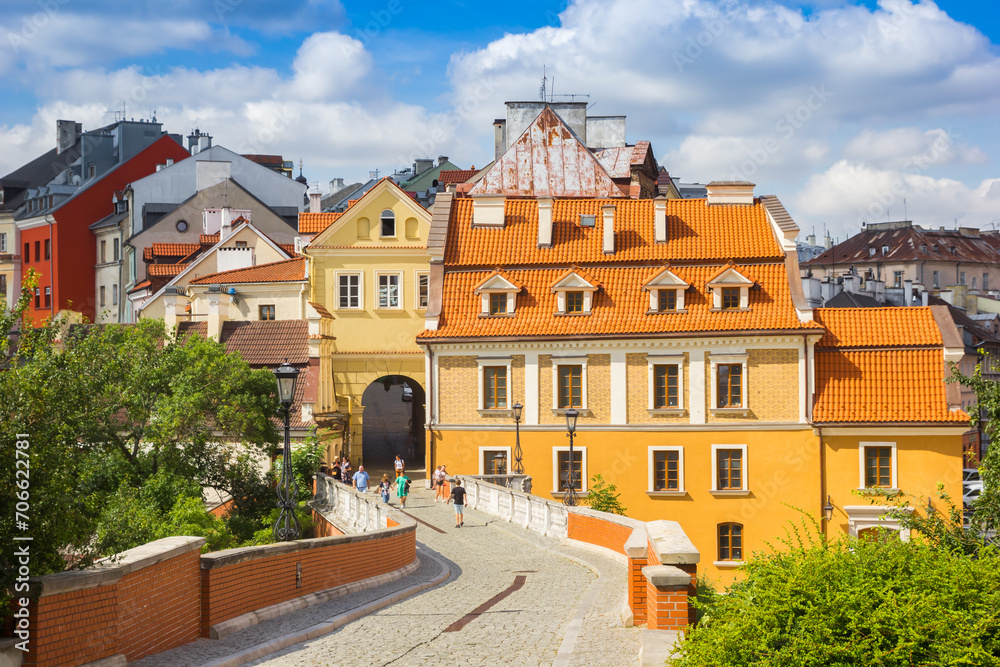 Bridge going to the historic city center of Lublin, Poland Bridge going to the historic city center of Lublin, Poland