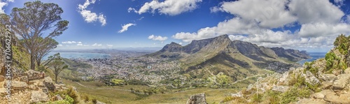 Panoramic picture of Cape Town taken from Lions Head mountain photo