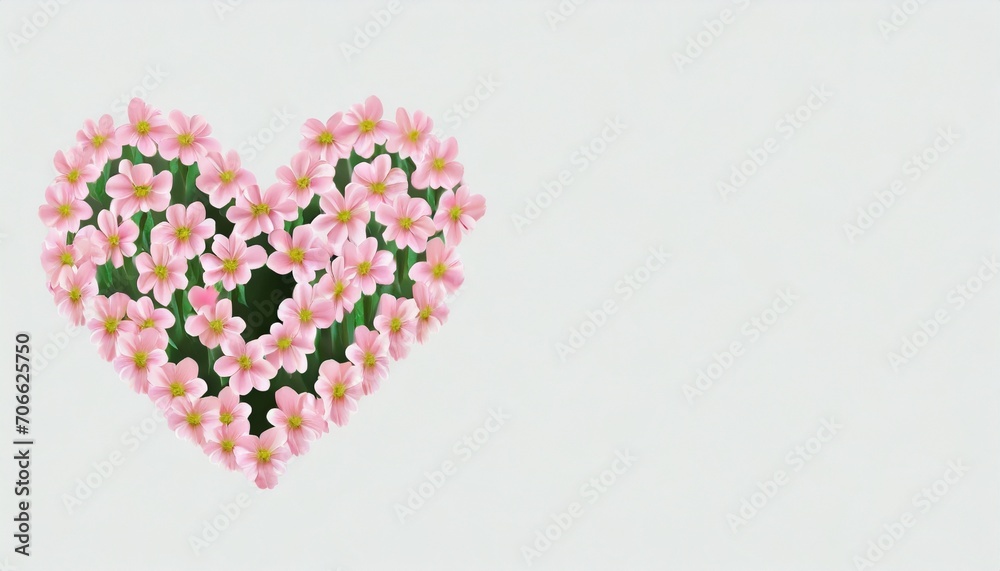 bleeding heart flowers on background isolated with copy space
