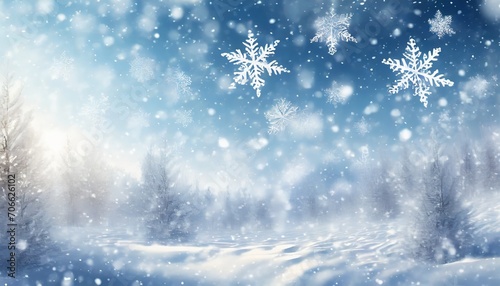 winter snowflakes background © Irene