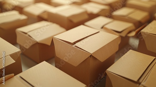 paper box packaging for delivery concept    photo