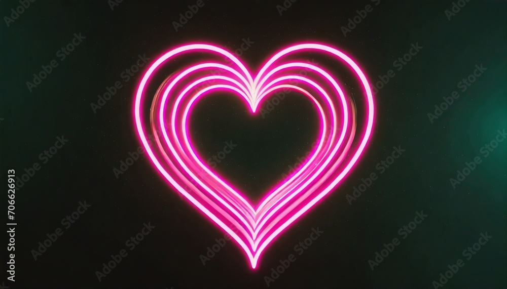poster and banner neon hearts design for valentine s day background with heart fluorescent effect