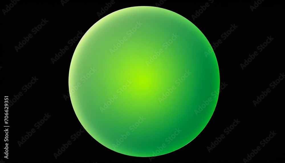 green gradient circle round shape png
