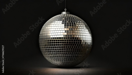 retro disco ball on black