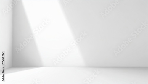 minimalist light background with shadow on a white wall