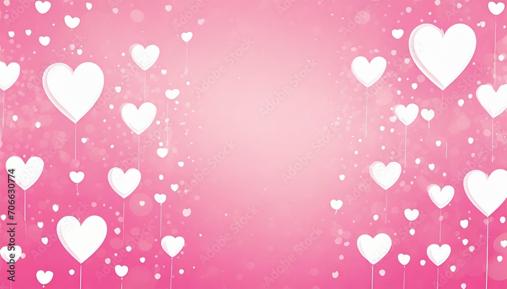 valentine background pink with white bubble love heart pink background with a pattern and white hearts in the style of vibrant cartoonish