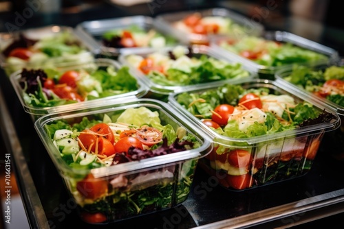 Pre-packaged fresh salad containers