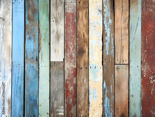 Vertical wood board textures with different light red, blue wooden colors. High quality