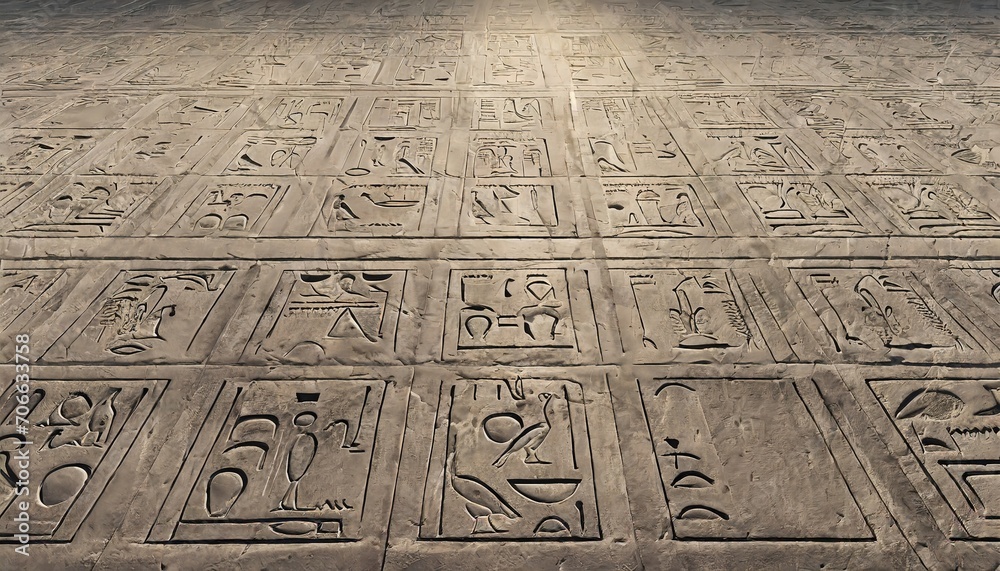 egyptian hieroglyphs stone background