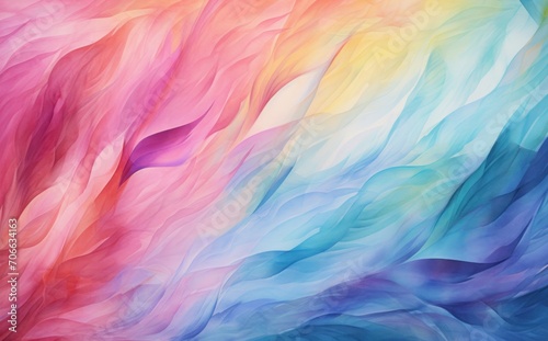 Vivid abstract background with swirling smoke clouds blending a spectrum of pastel colors.