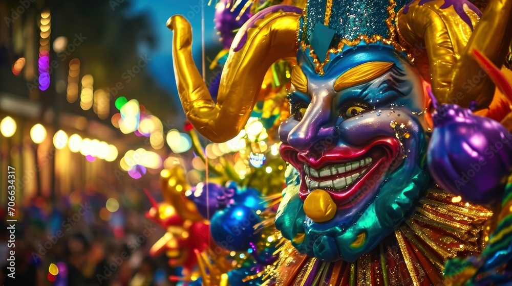 The dazzling and colorful Mardi Gras carnival The dazzling and colorful Mardi Gras carnival