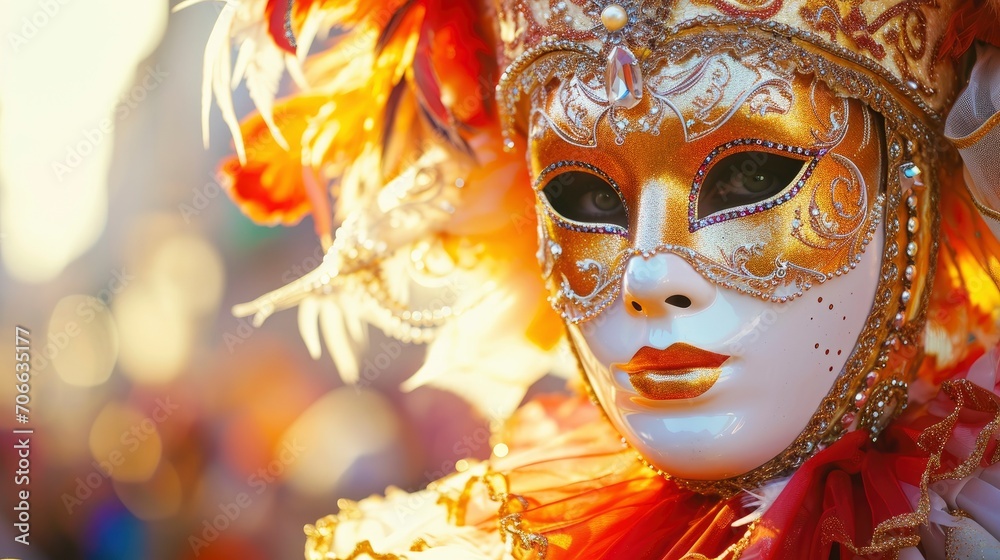 The dazzling and colorful Venice carnival scenery wallpaper