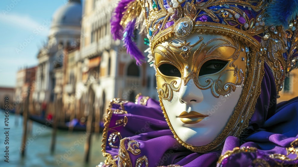 The dazzling and colorful Venice carnival scenery wallpaper The dazzling and colorful Venice carnival scenery wallpaper