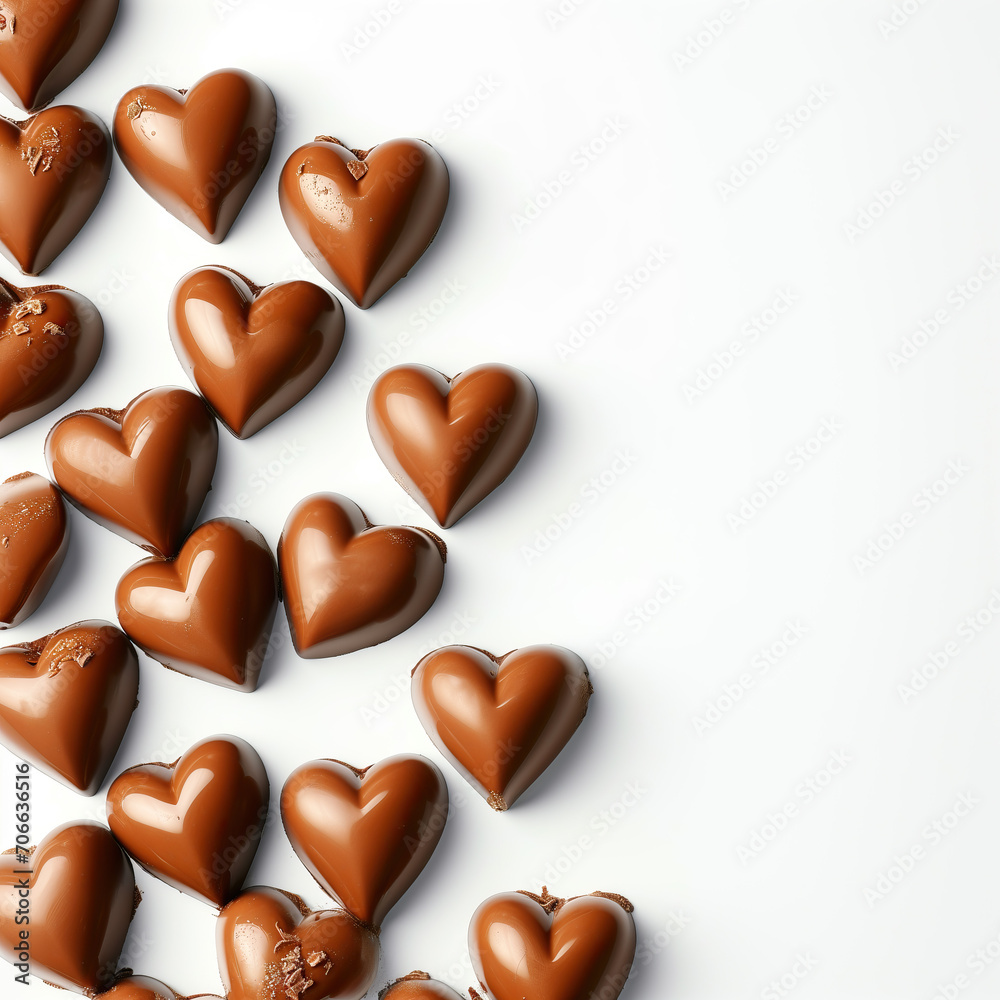 Fototapeta premium heart shaped chocolates
