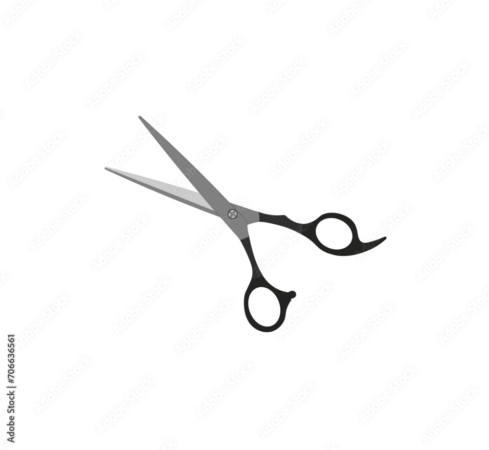 Vector illustration of classic scissors on white background