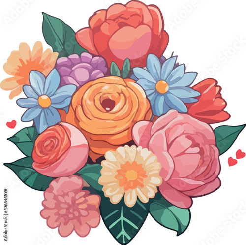 Set of vectors for Valentine's day. Watercolor hearts and lovers. Significant other.