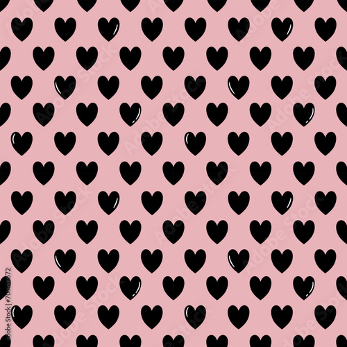 Seamless pattern with Valentines Day. Wrapping paper pattern.