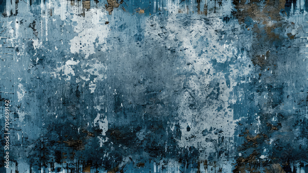 Fototapeta premium Raw Beauty, Abstract Gray and Blue Composition