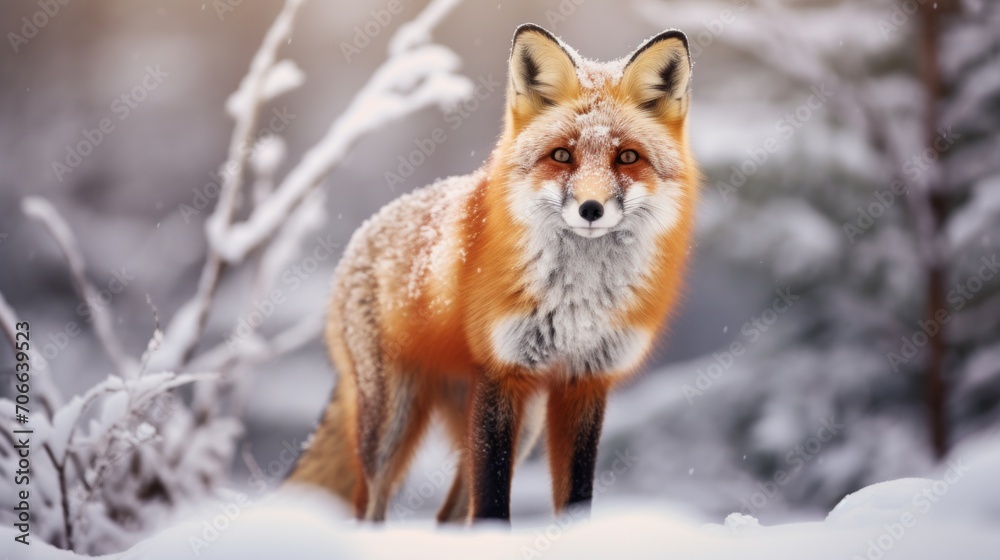red fox in snow looks straightforward 