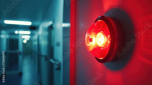 Fire alarm detector, strobe light photo