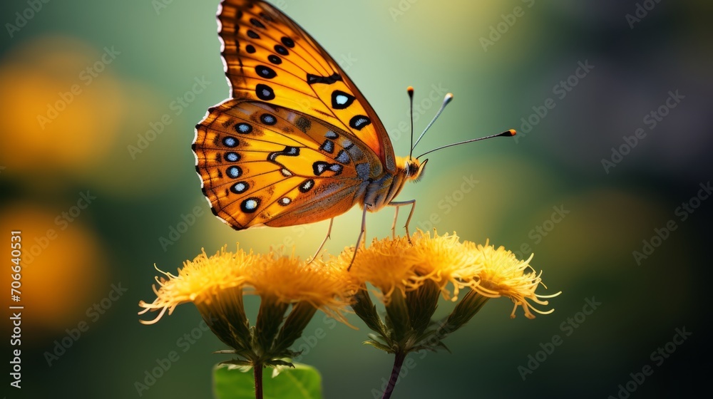 Obraz premium butterfly on flower