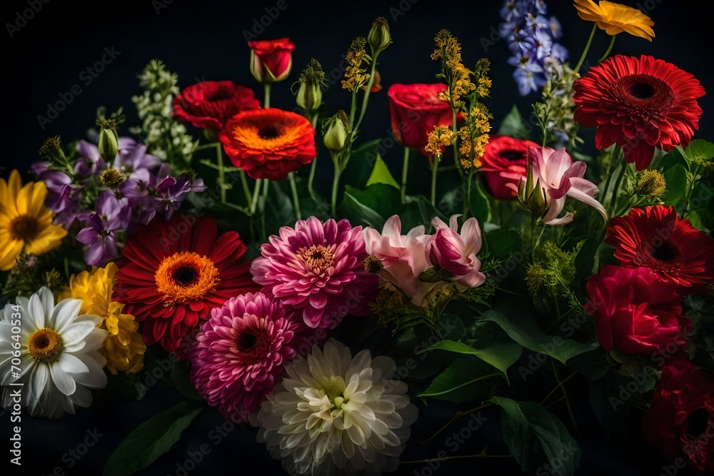 Fototapeta premium bouquet of flowers