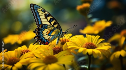 butterfly on yellow flower