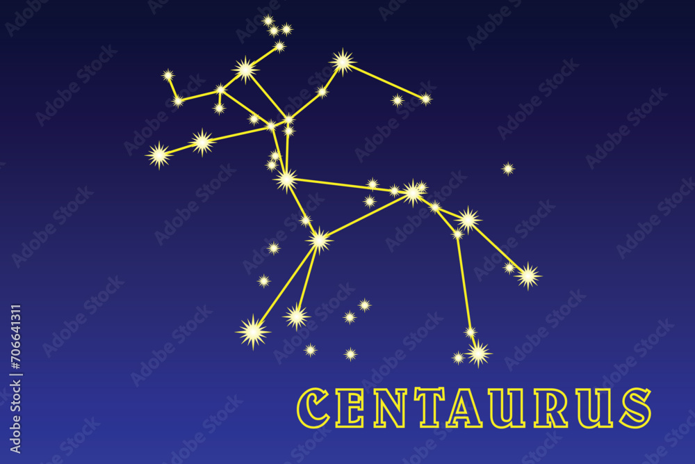 Constellation Centaurus. Constellation Centauri. Constellation of the