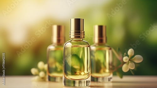 mockup of a bottle of perfume