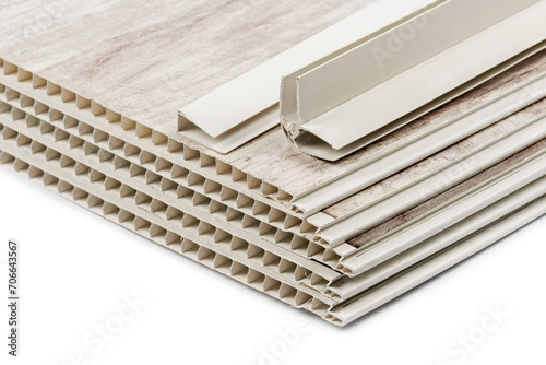 Set of items for pvc wall and ceiling