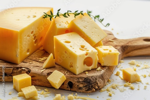 cheese isolated on white background photo