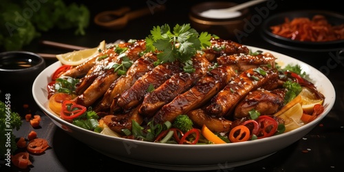 Ban Li Shao Ji Culinary Marvel, A Visual Feast of Spicy Half-Chicken Delight, Savoring Chinese Fusion Mastery 