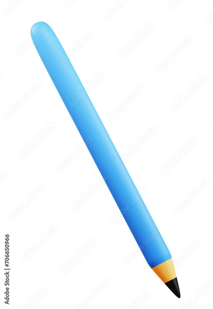 PNG 3D 8_pencil icon isolated on a white background