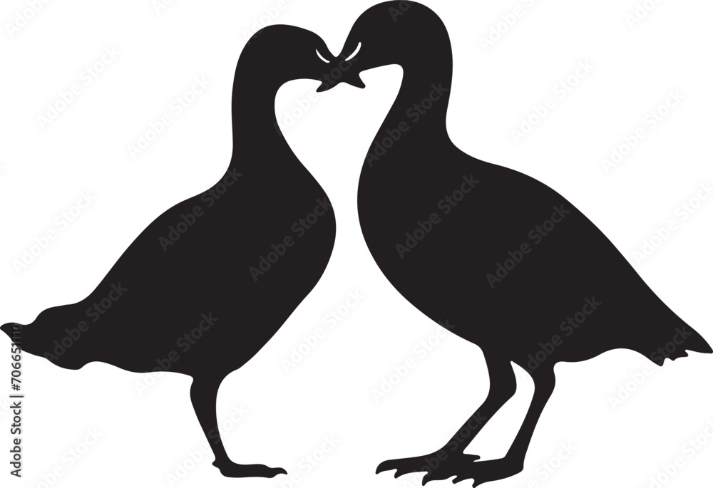 Obraz premium Animal love silhouette vector illustration design