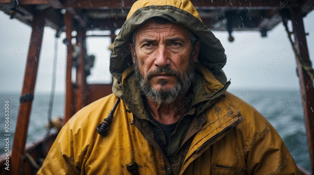 Portrait of fisherman Portrait of fisherman