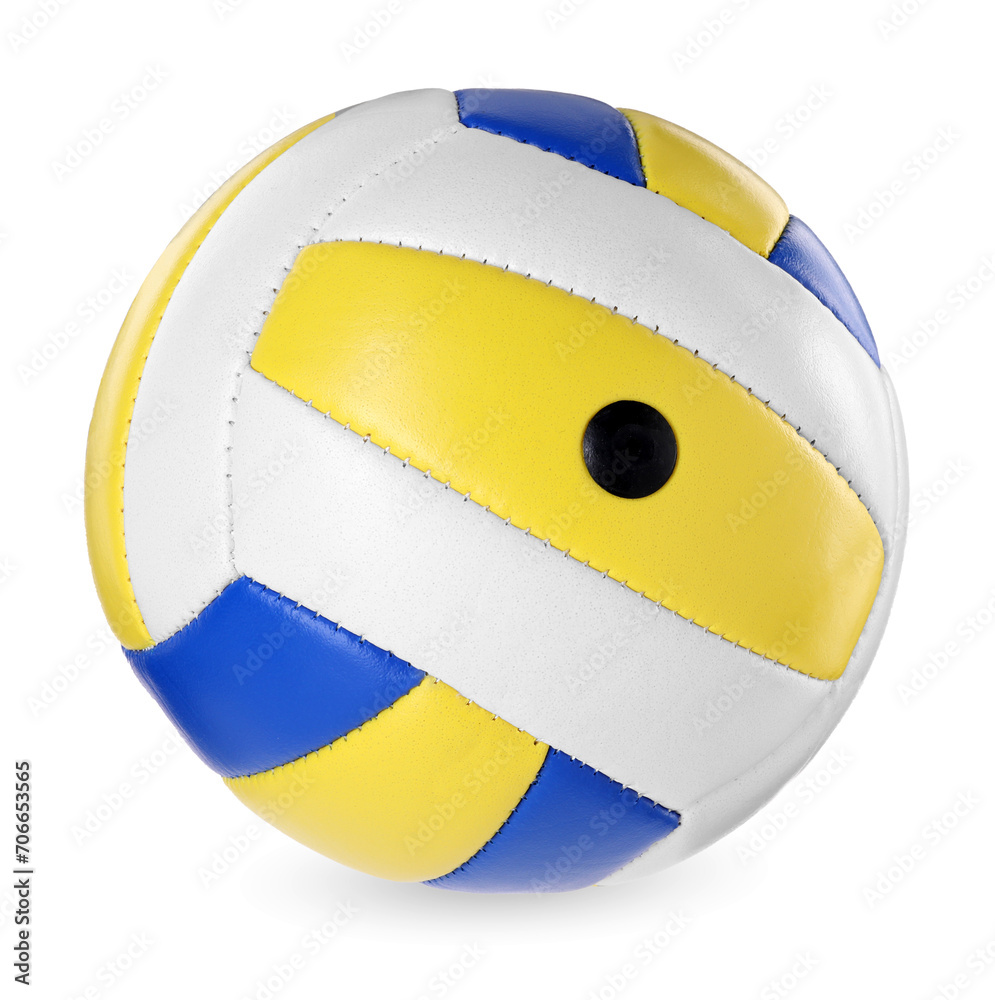 One volleyball ball isolated on white. Sport equipment